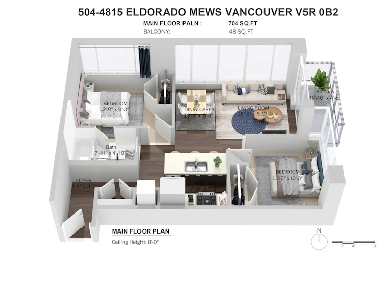 504-4815 Eldorado Mews, Vancouver, BC, V5R 0B2 - 2