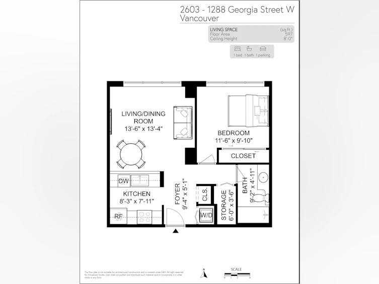 2603-1288 W Georgia Street, Vancouver, BC, V6E 4R3 - 5