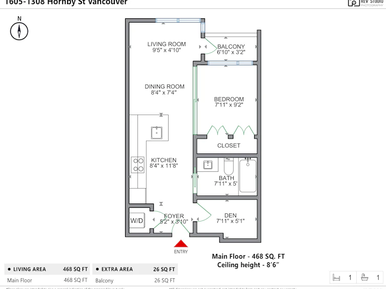 1605-1308 Hornby Street, Vancouver, BC, V6Z 0C5 - 20
