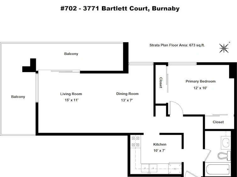 702-3771 Bartlett Court, Burnaby, BC, V3J 7G8 - 4