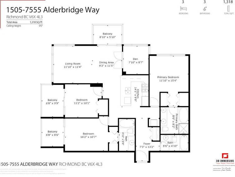 1505-7555 Alderbridge Way, Richmond, BC, V6X 4L3 - 34