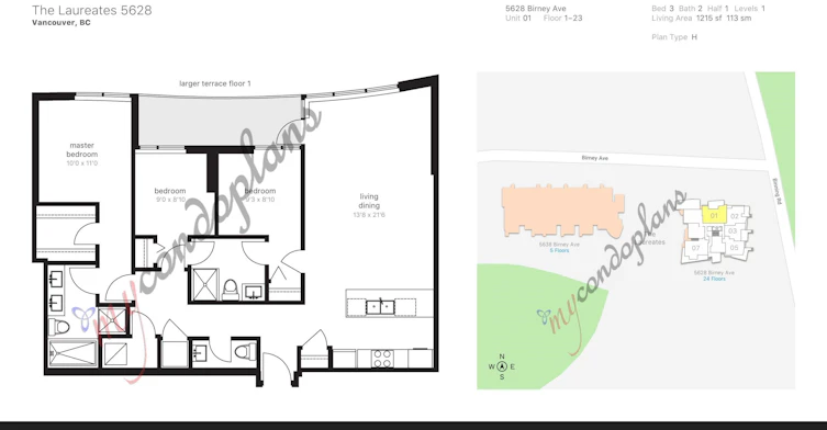 900-5628 Birney Avenue, Vancouver, BC, V6S 0K8 - 5