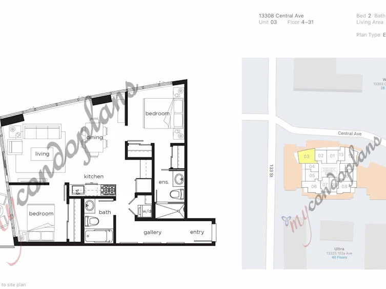 1103-13308 Central Avenue, Surrey, BC, V3T 0M4 - 2