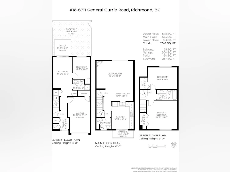 18-8711 General Currie Road, Richmond, BC, V6Y 1M3 - 18