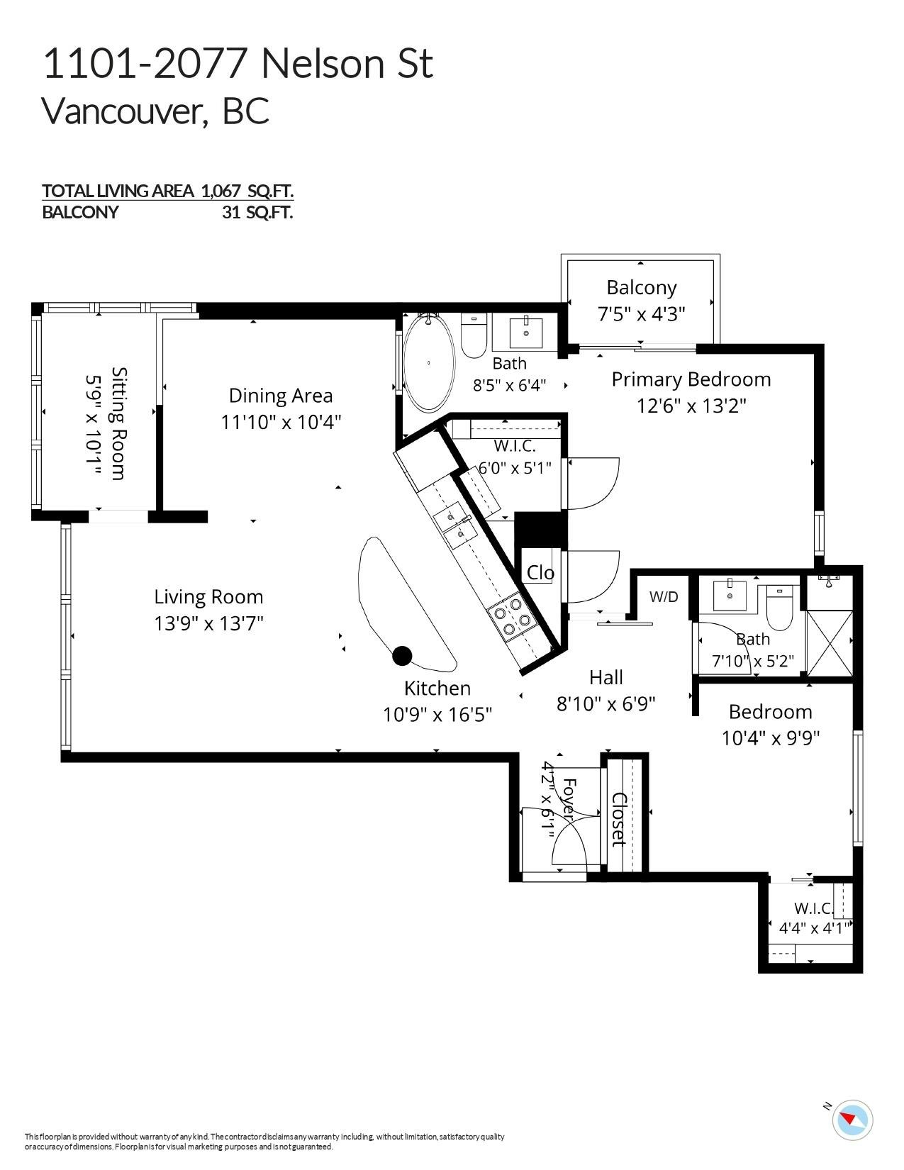 1101-2077 Nelson Street, Vancouver, BC, V6G 2Y2 - 30