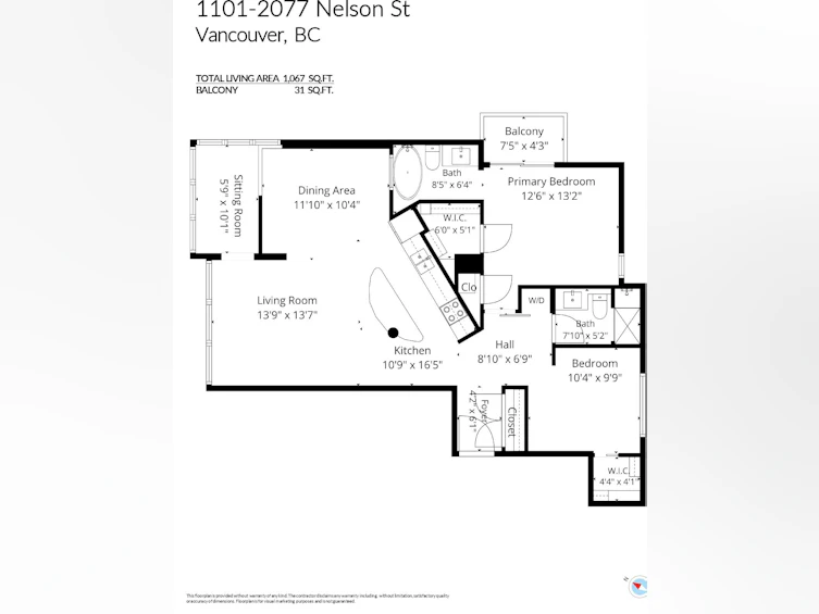 1101-2077 Nelson Street, Vancouver, BC, V6G 2Y2 - 30
