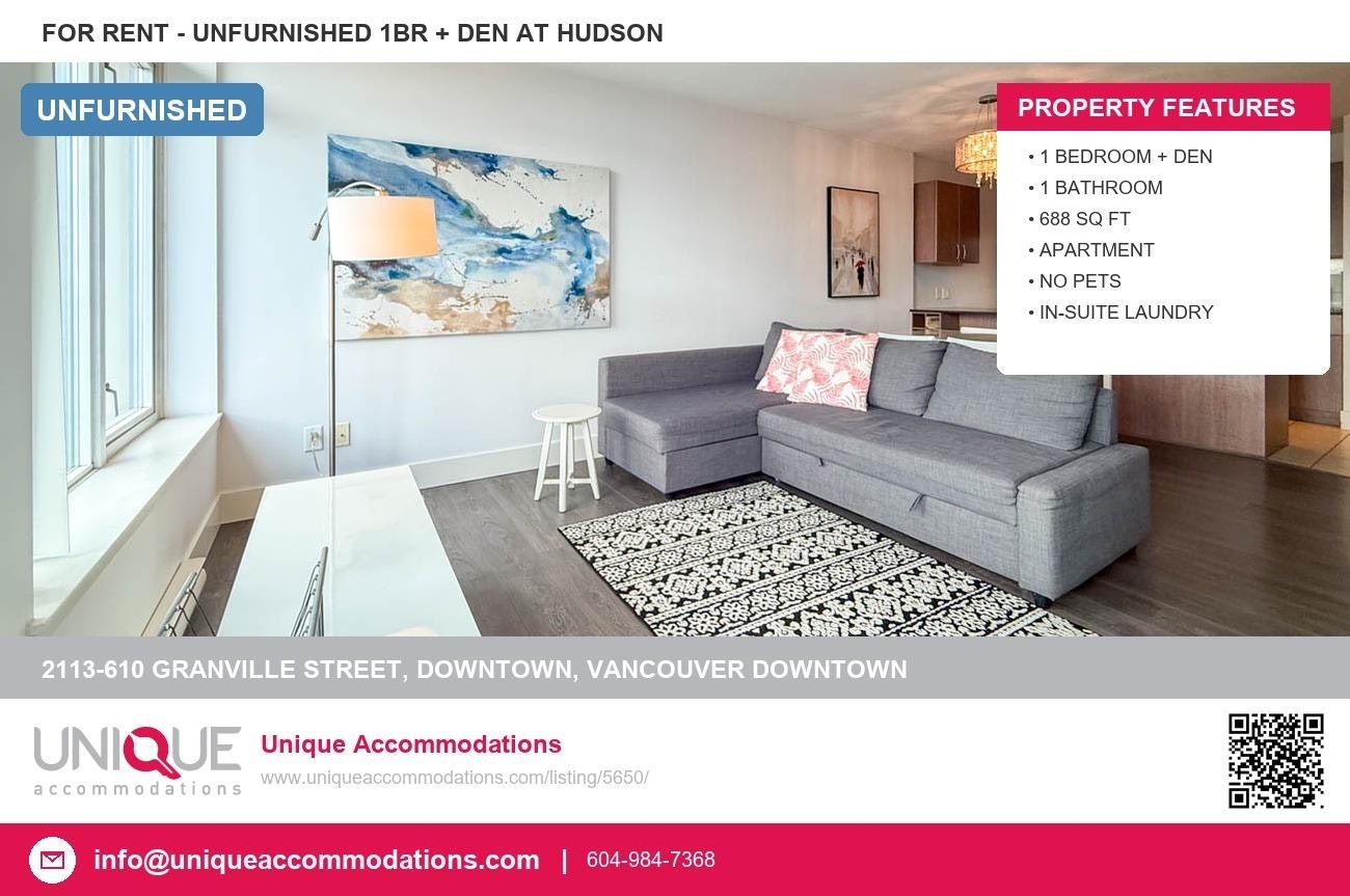 2113-610 Granville Street, Vancouver, BC, V6C 3T3