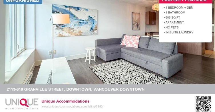 2113-610 Granville Street, Vancouver, BC, V6C 3T3