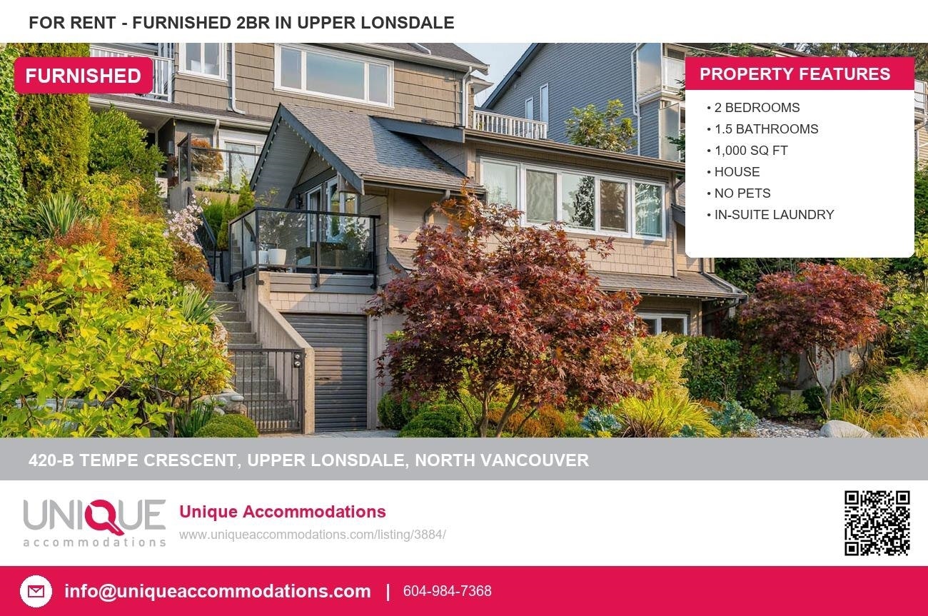 B-420 Tempe Crescent, North Vancouver, BC, V7N 1E6