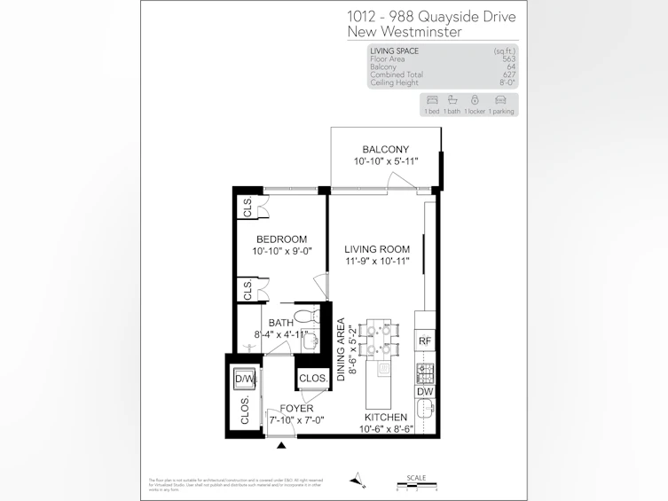 1012-988 Quayside Drive, New Westminster, BC, V3M 0L5 - 33