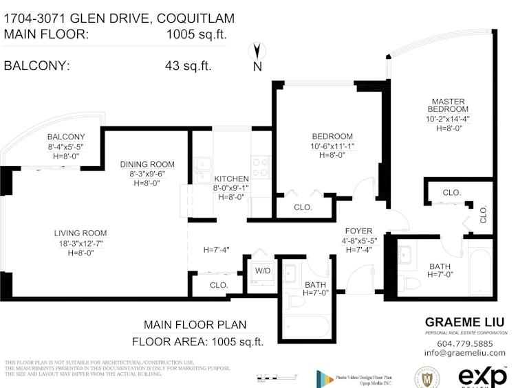 1704-3071 Glen Drive, Coquitlam, BC, V3B 7R1 - 19