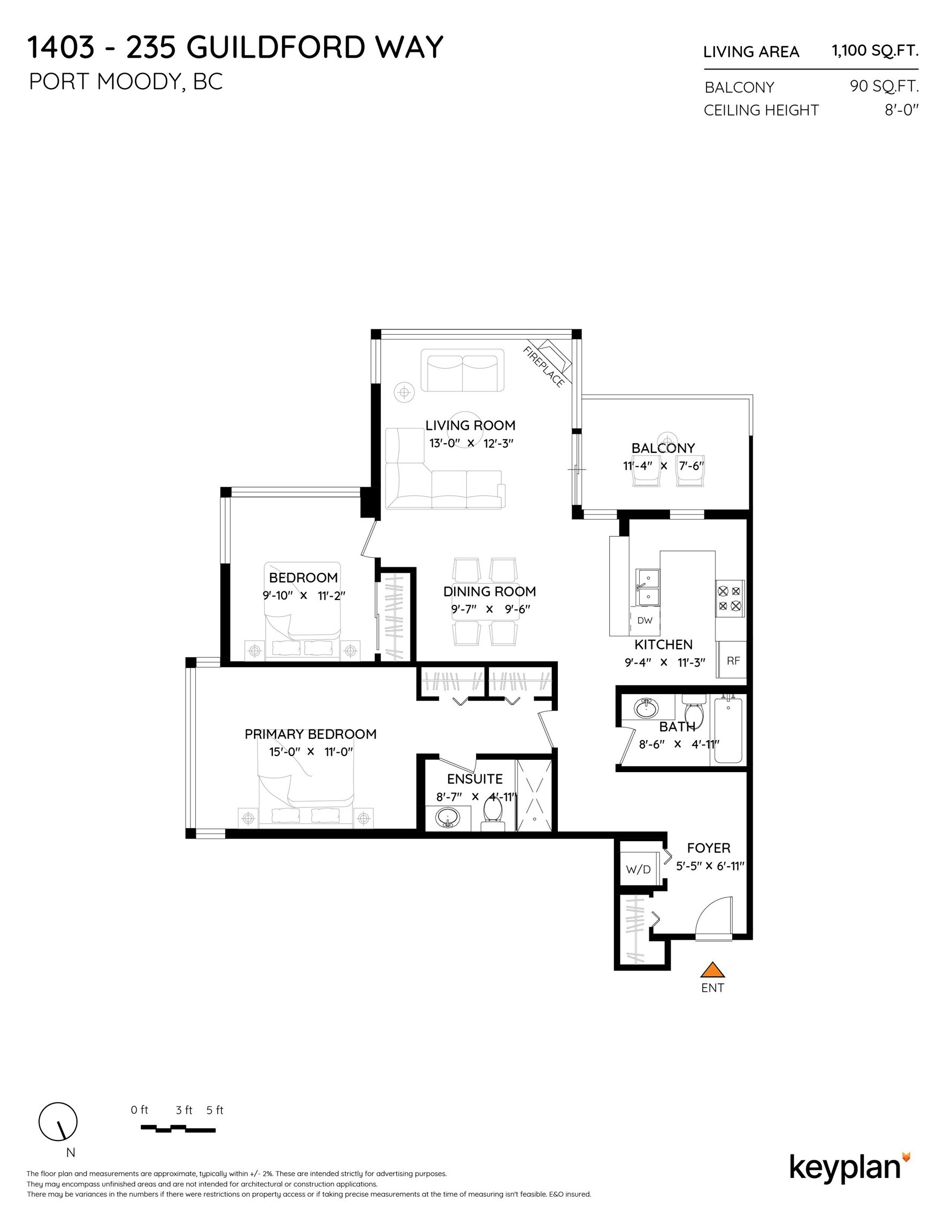 1403-235 Guildford Way, Port Moody, BC, V3H 5L8 - 24