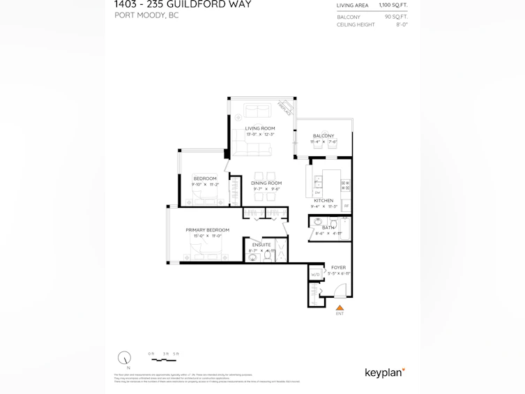 1403-235 Guildford Way, Port Moody, BC, V3H 5L8 - 24