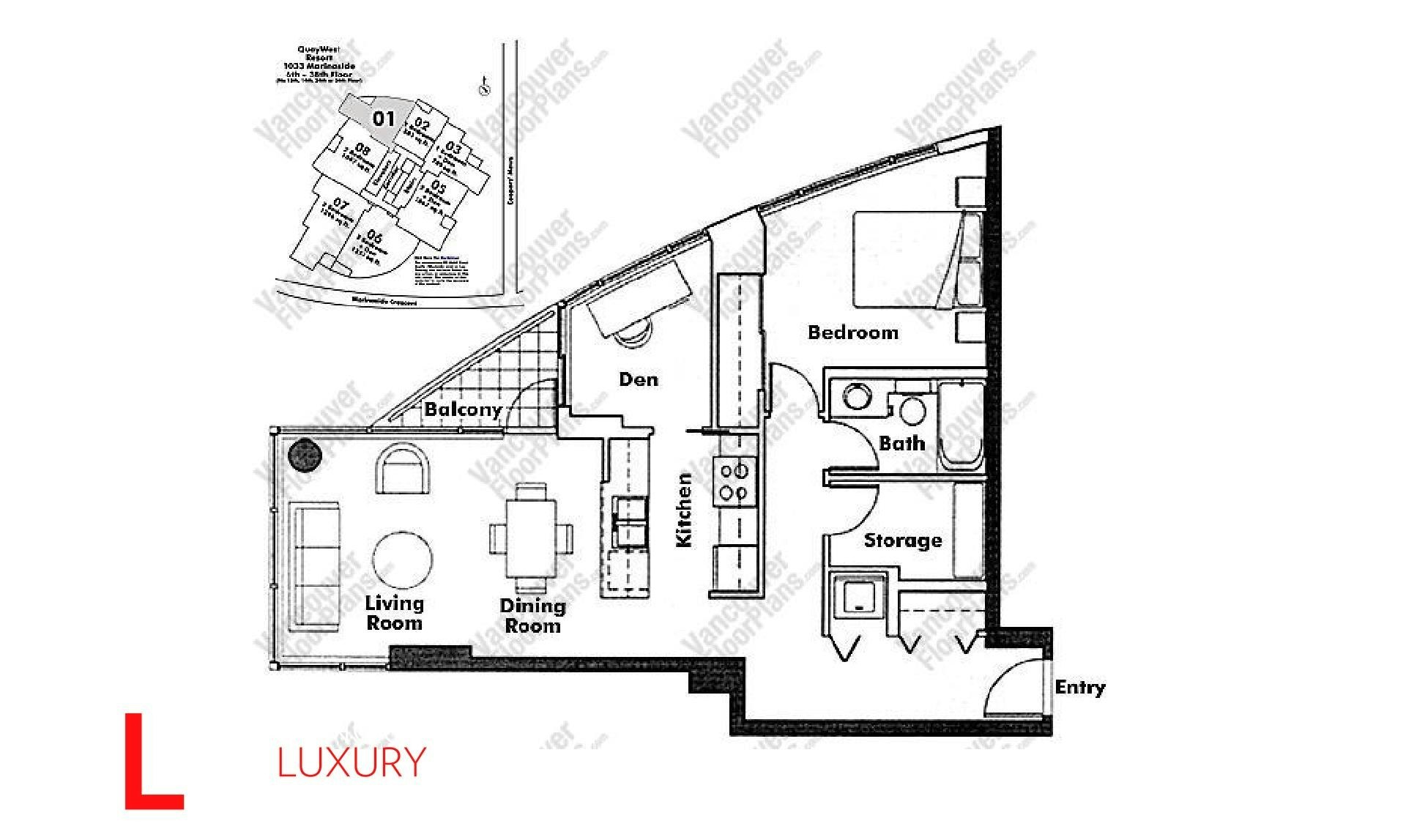 1201-1033 Marianaside Crescent, Vancouver, BC, V6Z 3A3 - 22
