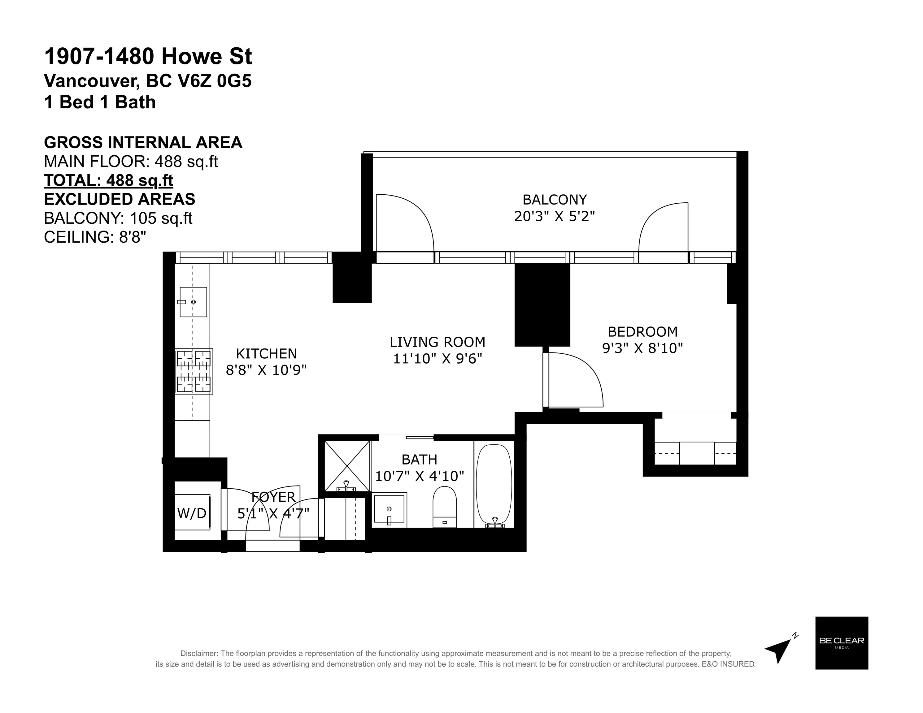 1907-1480 Howe Street, Vancouver, BC, V6Z 0G5 - 20