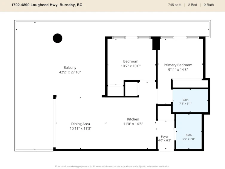 1702-4890 Lougheed Highway, Burnaby, BC, V5C 0N2 - 22
