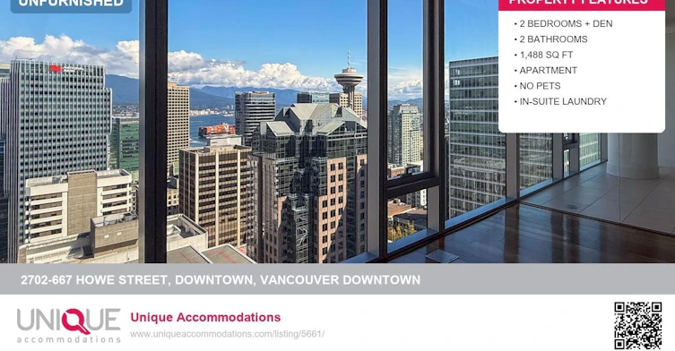 2702-667 Howe, Vancouver, BC, V6C 0B5
