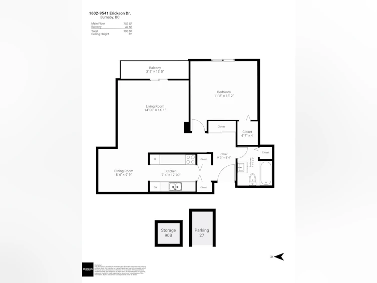 1602-9541 Erickson Drive, Burnaby, BC, V3J 7N8 - 2