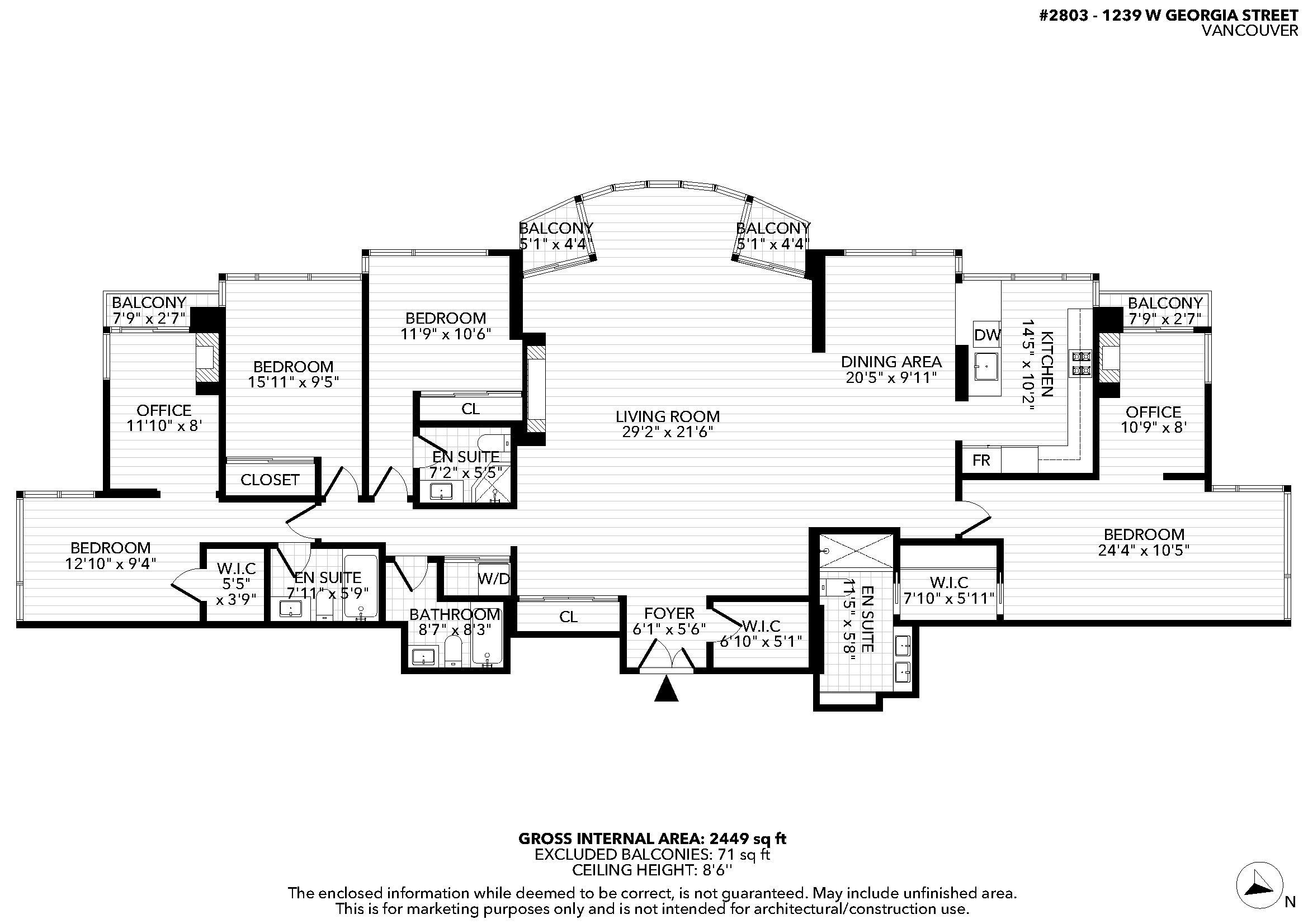 2803-1239 W Georgia Street, Vancouver, BC, V6E 4R8 - 39