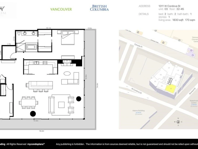 3603-1011 Cordova Street, Vancouver, BC, V6C 0B2 - 21