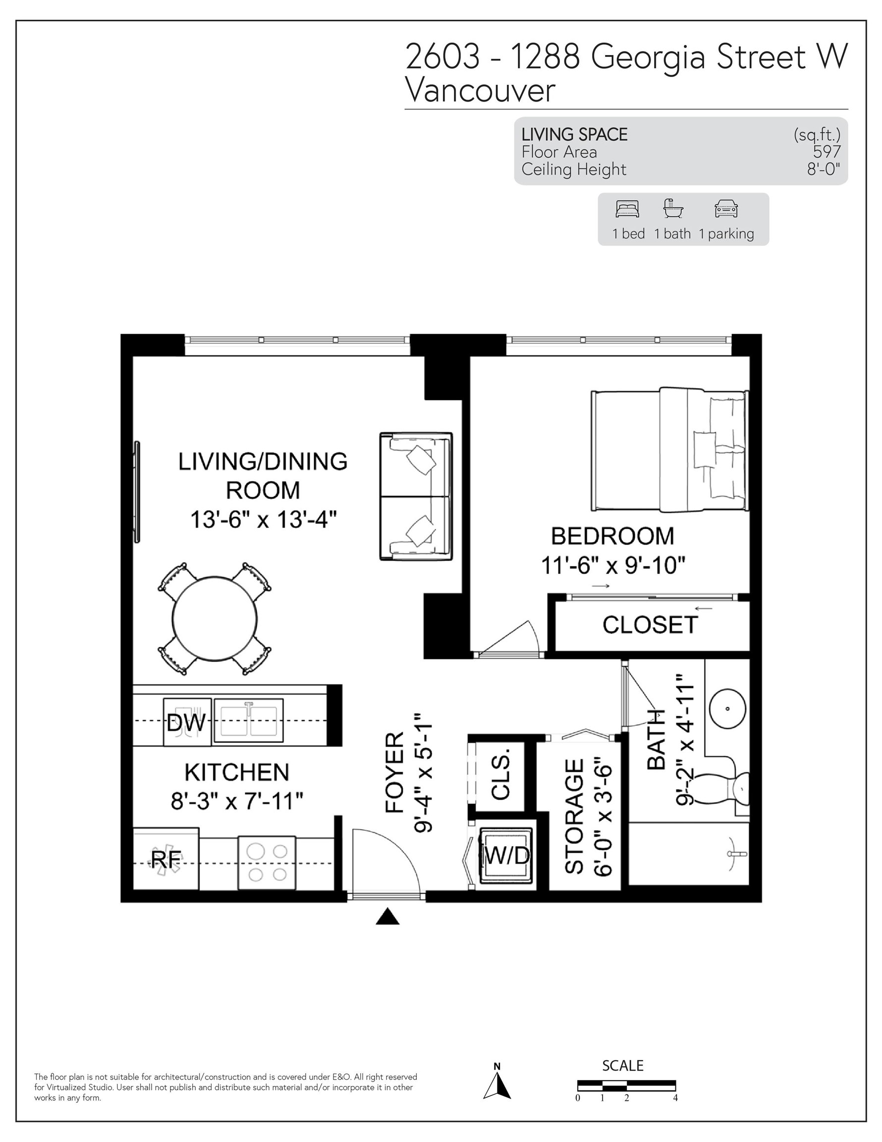 2603-1288 W Georgia Street, Vancouver, BC, V6E 4R3 - 20