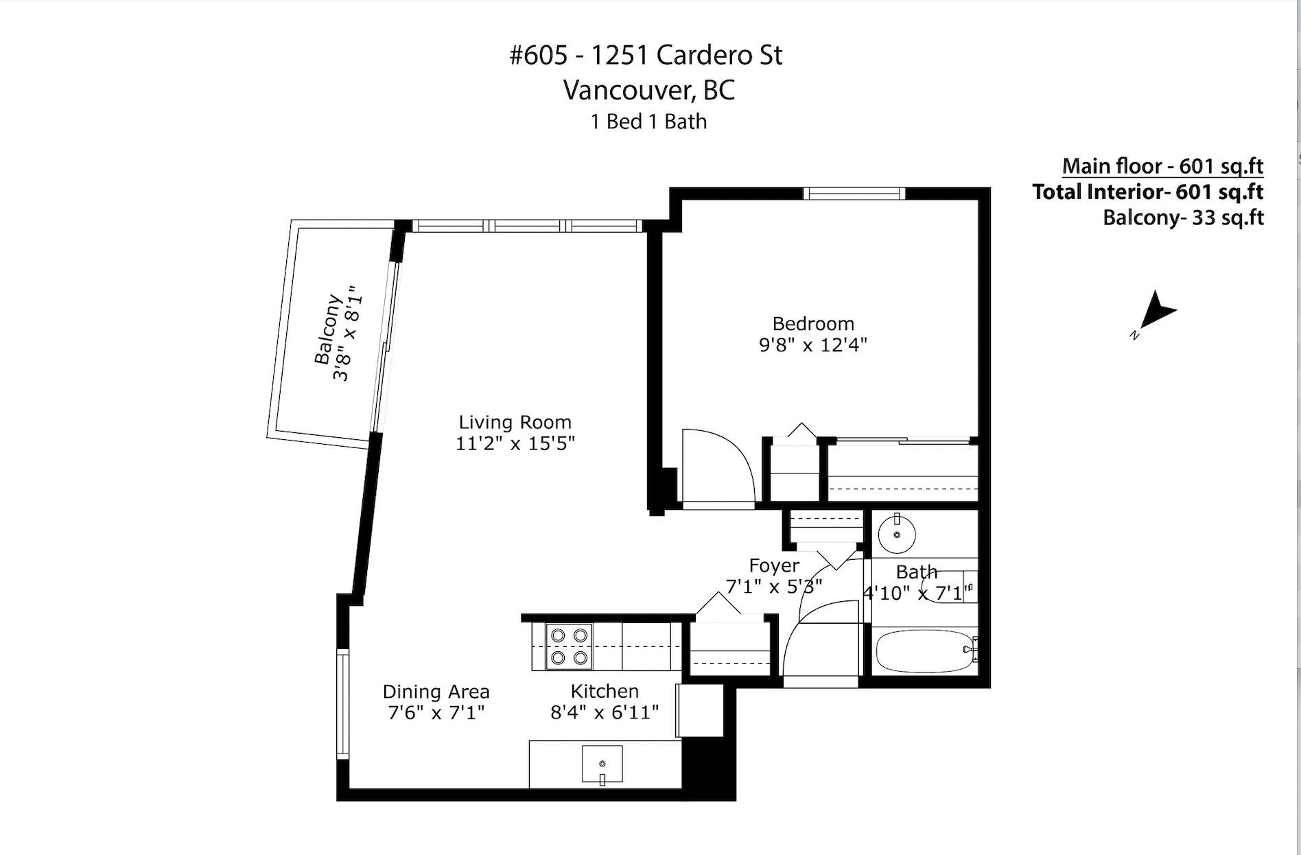 605-1251 Cardero Street, Vancouver, BC, V6G 2H9 - 24