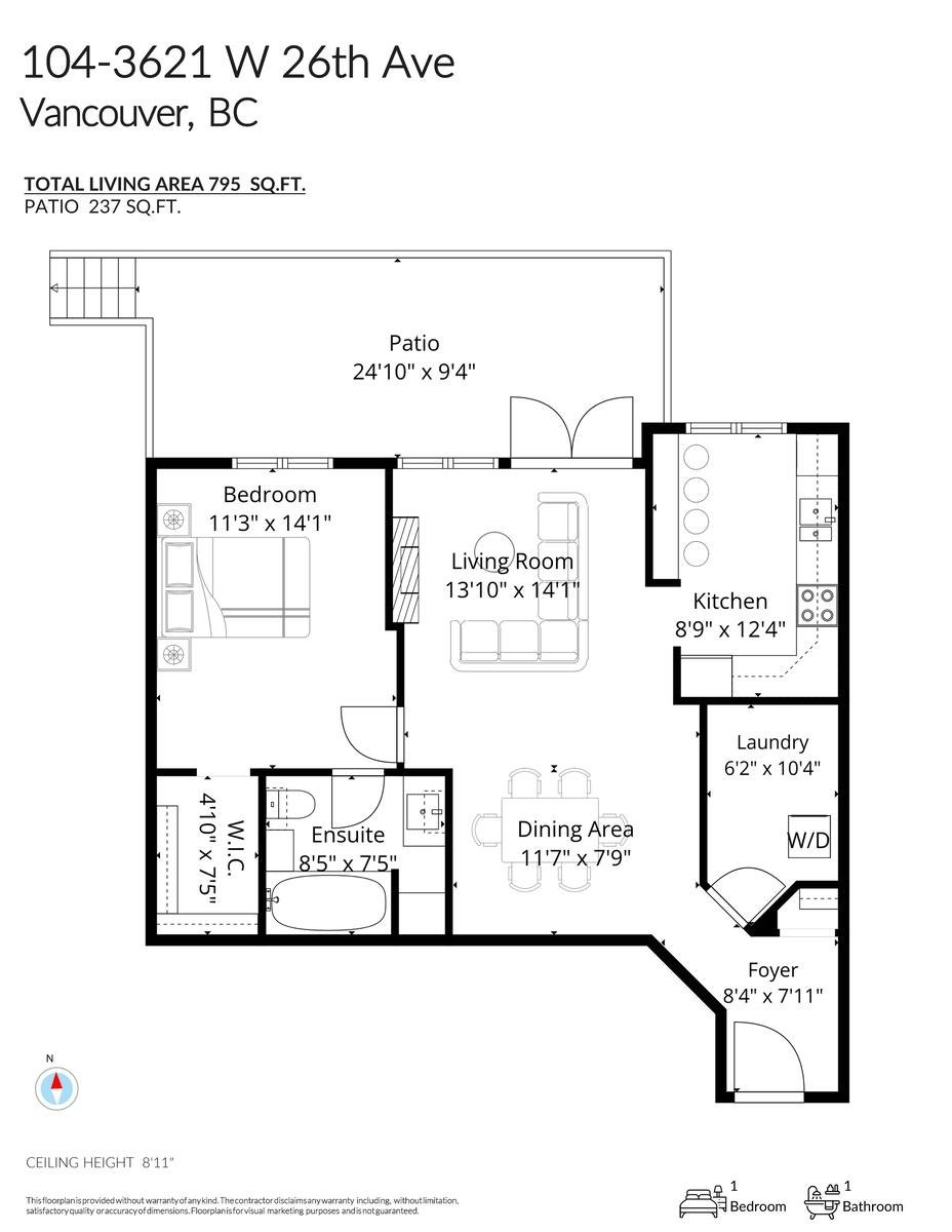 104-3621 W 26th Avenue, Vancouver, BC, V6S 1P2 - 22