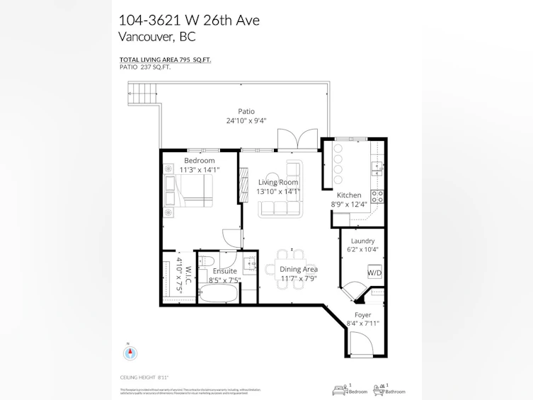104-3621 W 26th Avenue, Vancouver, BC, V6S 1P2 - 22