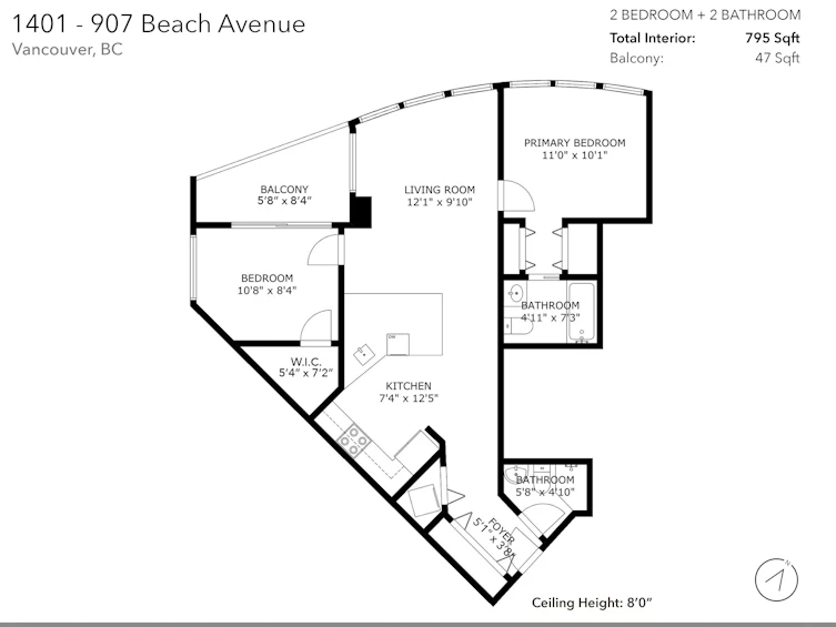 1401-907 Beach Avenue, Vancouver, BC, V6Z 2R3 - 39