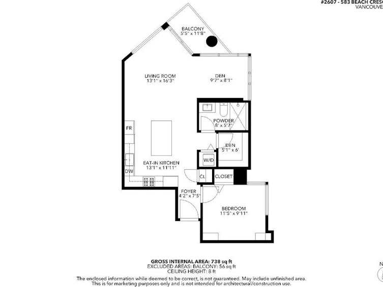 2607-583 Beach Crescent, Vancouver, BC, V6Z 3E6 - 40