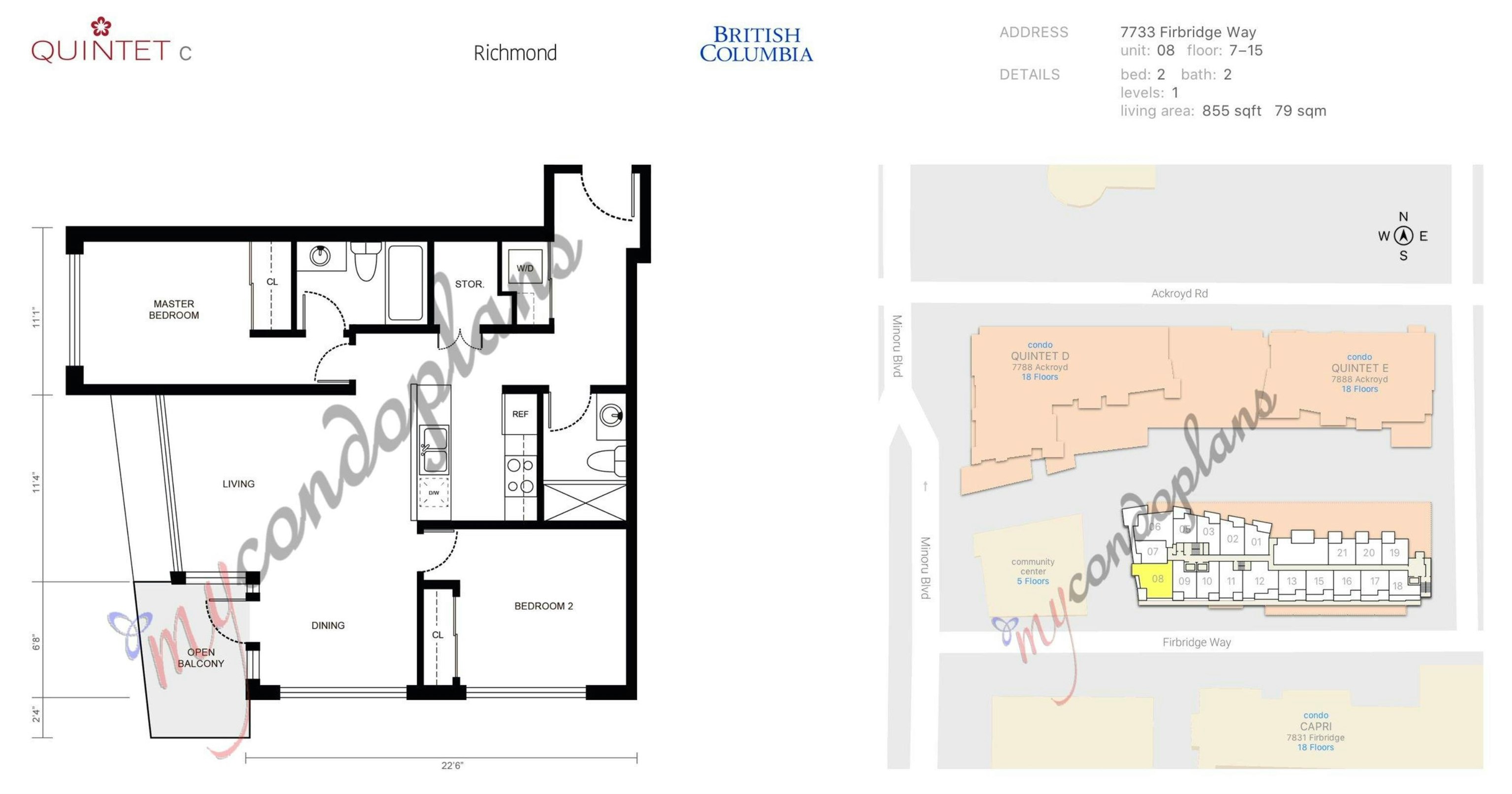 808-7733 Firbridge Way, Richmond, BC, V6Y 2A9 - 15