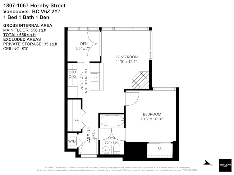 1807-1068 Hornby Street, Vancouver, BC, V6Z 2Y7 - 2