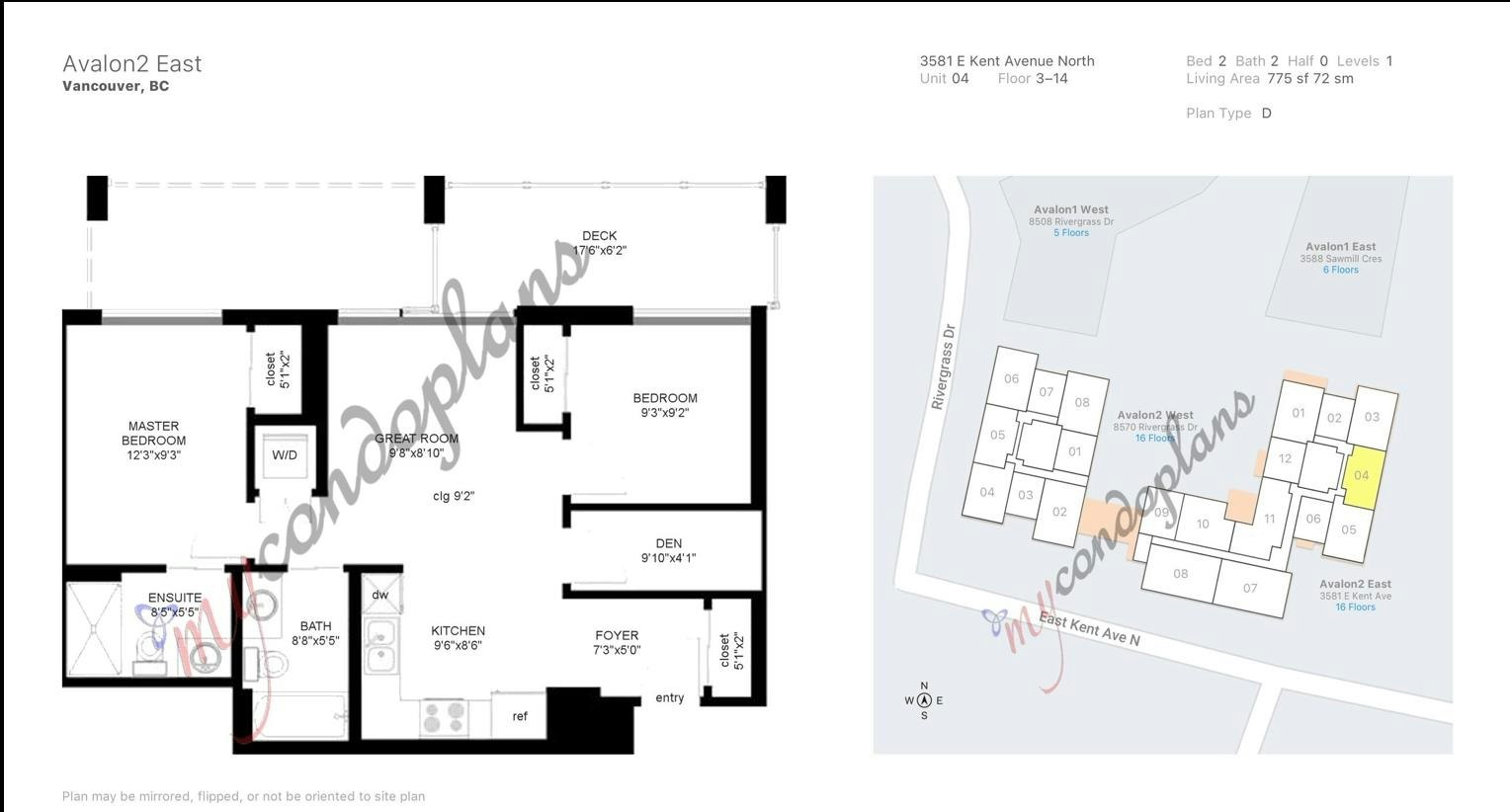 804-3581 E Kent Avenue North, Vancouver, BC, V5S 0H6 - 2