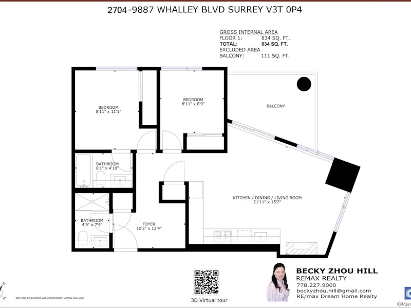 2704 - 9887 Whalley Boulevard, Surrey BC
