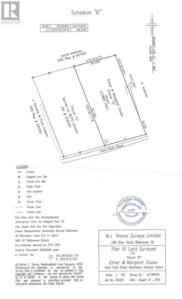 Parcel-D Hard Path Road, Harbour Grace, NL, A0A 3P0