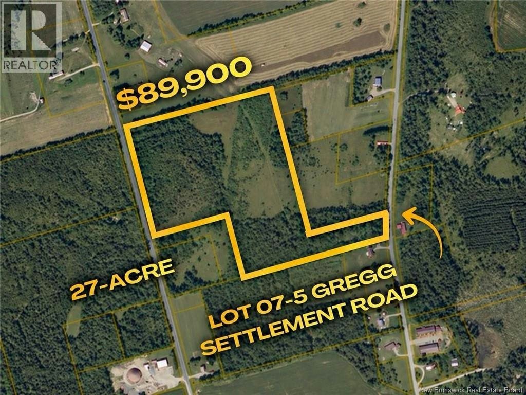 Lot 07-5 Gregg Settlement Road, Centreville, NB, E7K 2N8