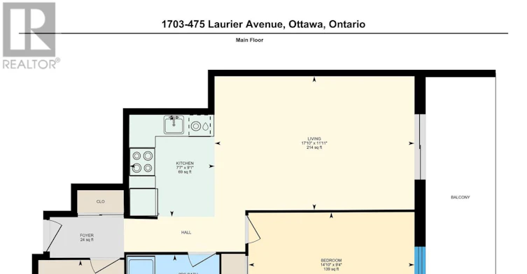 1703-475 Laurier Avenue W, Ottawa, ON, K1R 7X1 - 20