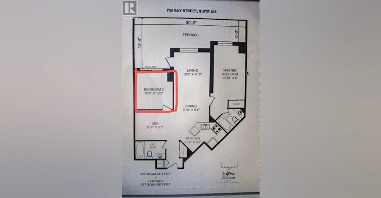 303 Secondary Bedroom) 736 Bay Street, Toronto, ON, M5G 2M4 - 2