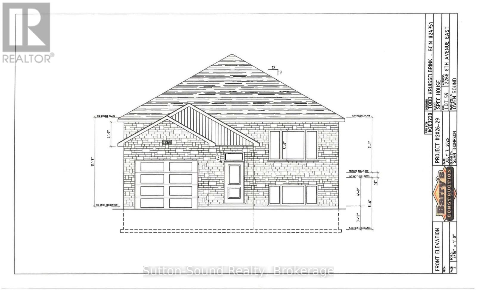 2268 8th Avenue E, Owen Sound, ON, N4K 6X1