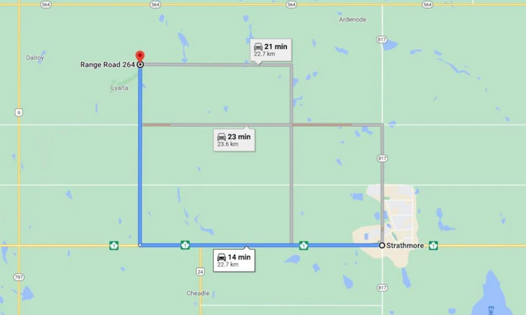 W4R26T25S16QNW Range Road 264 Range