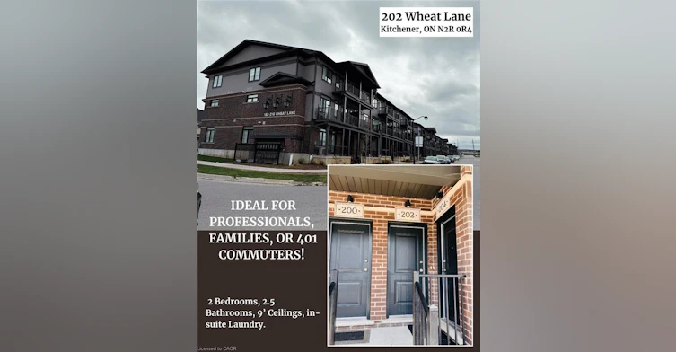 202 Wheat Lane, Kitchener, ON, N2R 0R4
