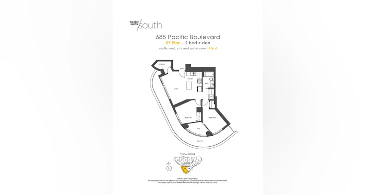 1807-685 Pacific Boulevard, Vancouver, BC, V6B 0R4 - 2