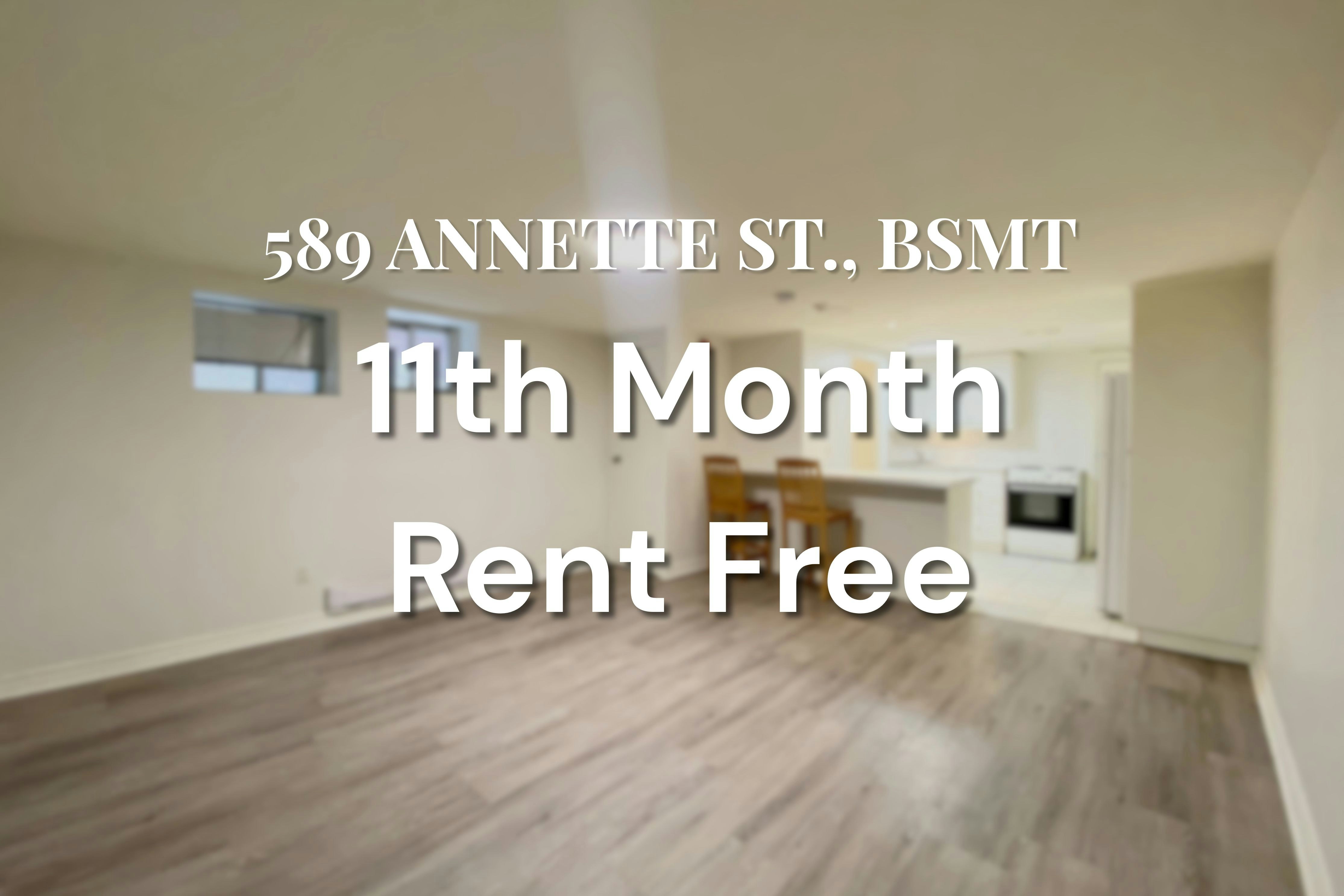 BSMT-589 Annette Street Bsmt, Toronto, ON, M6S 2C3