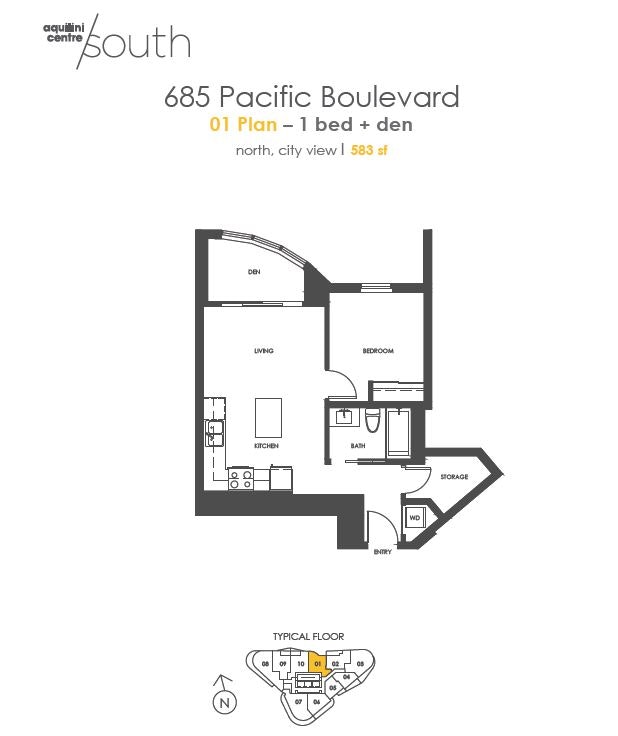 2701-685 Pacific Boulevard, Vancouver, BC, V6B 0R4 - 2