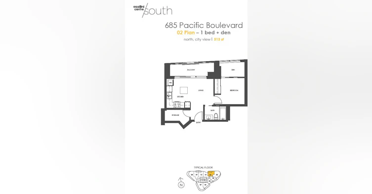 2602-685 Pacific Boulevard, Vancouver, BC, V6B 0R4 - 3