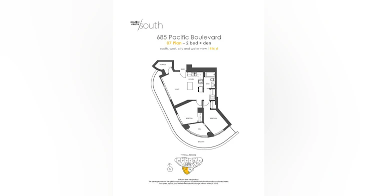 707-685 Pacific Boulevard, Vancouver, BC, V6B 0R4 - 2
