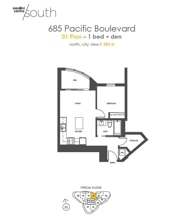 1201-685 Pacific Boulevard, Vancouver, BC, V6B 0R4 - 10