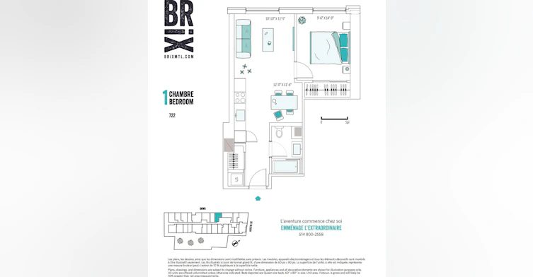 518-1090 De Bleury Rue, Montréal, QC, H2Z 0B7