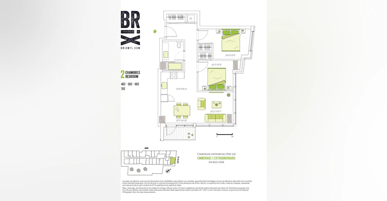 702-1090 De Bleury Rue, Montréal, QC, H2Z 0B7