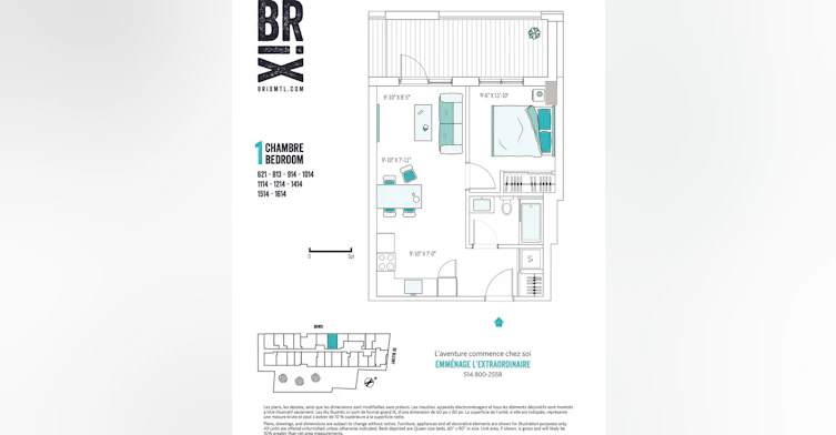 721-1090 De Bleury Rue, Montréal, QC, H2Z 0B7